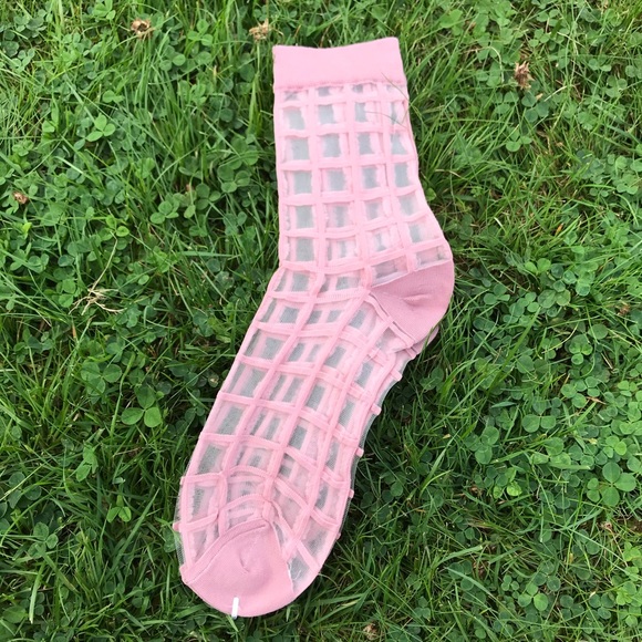2 for $30 !!Grid socks women transparent cute - Picture 7 of 9